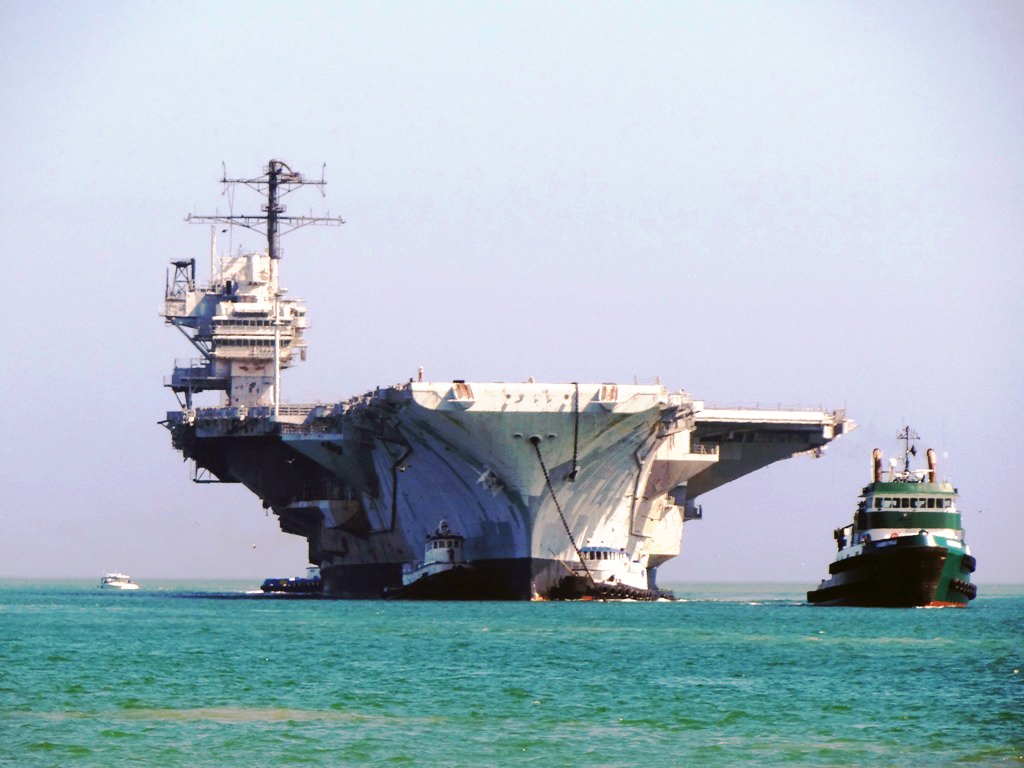 USS-Forrestal Dismantle - Final Journey - February 18 2014