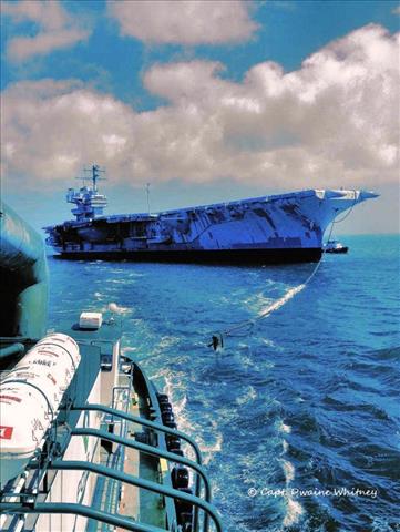 STATUS OF USS FORRESTAL: AVT-59 Feb 18 2014 arriving 62 bow